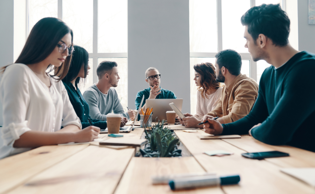 Digital Transformation discussion around table